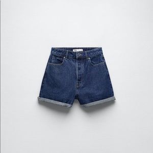Zara Mom-Fit Denim Shorts